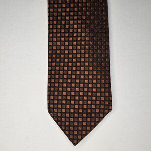 Tino Cosma 100% Silk Italy Tie Geometric Gold 3.5" x 58"